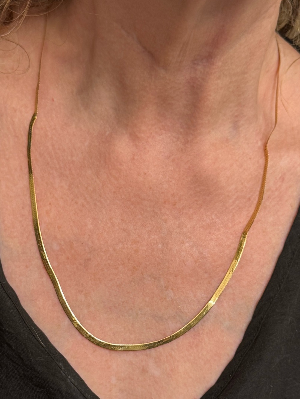 24” Herringbone Chain Necklace - Women Accessories imported Israel